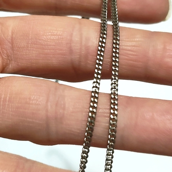 VINTAGE MEN'S OR WOMEN'S STERLING SILVER .925 CROSS PENDANT NO CLASP 27"NECKLACE - Picture 7 of 10